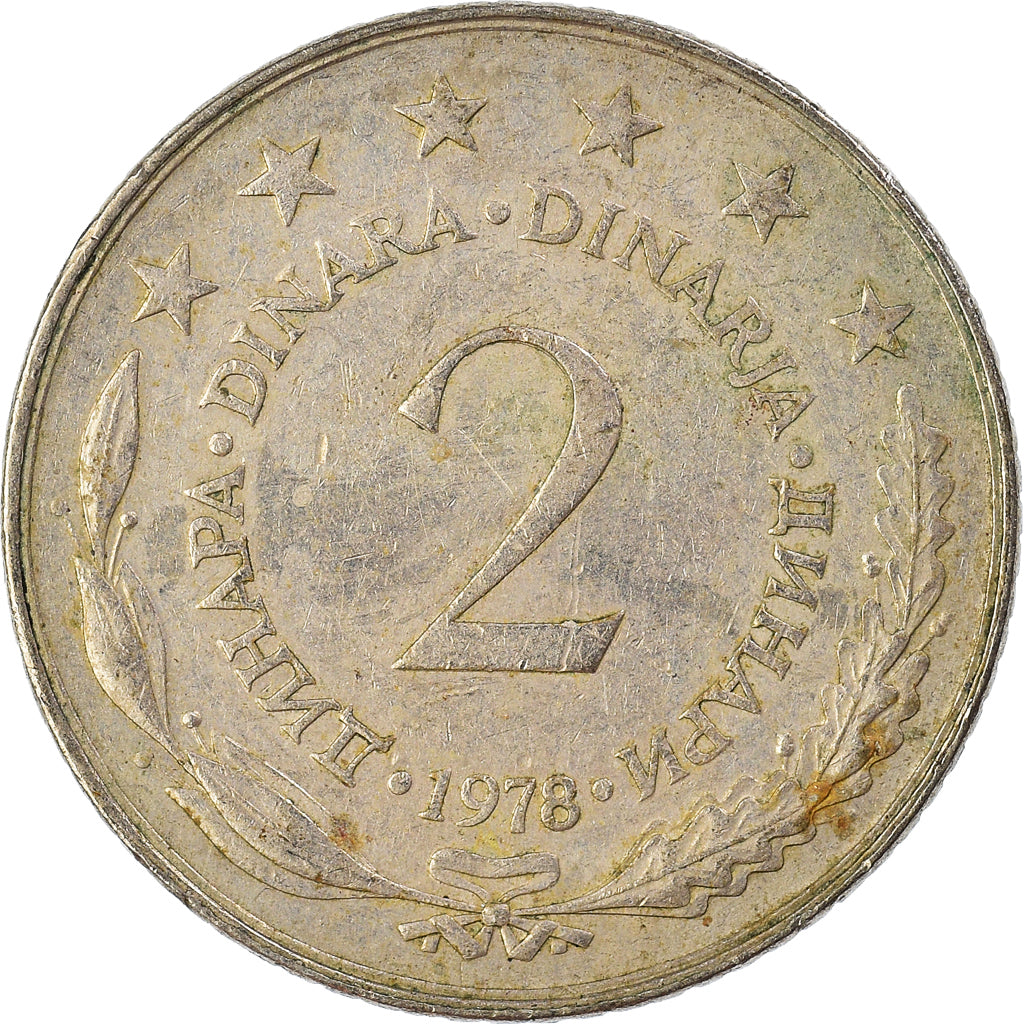 Monnaie, Yougoslavie, 2 Dinara, 1978