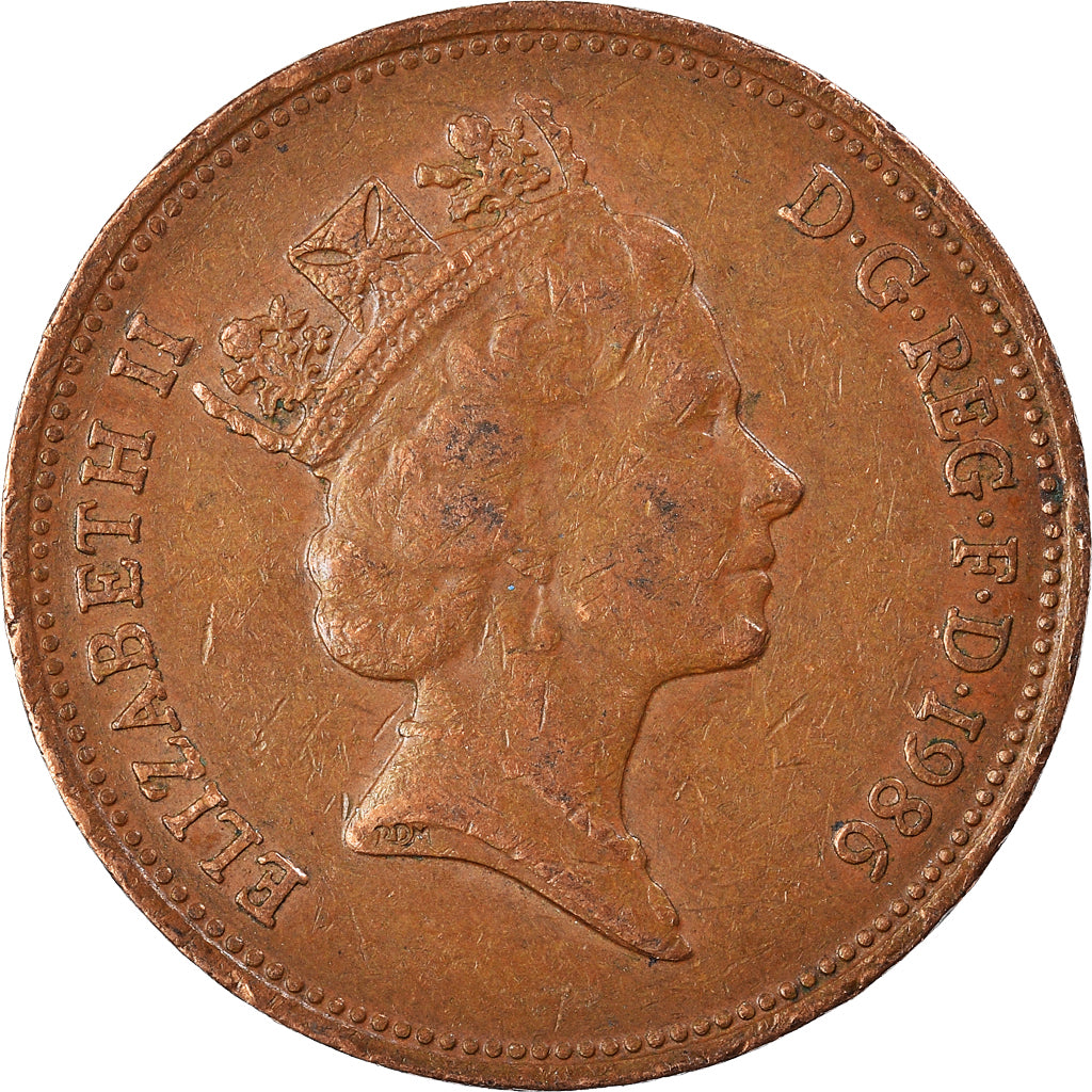 Moneda, Gran Bretaña, 2 Pence, 1986