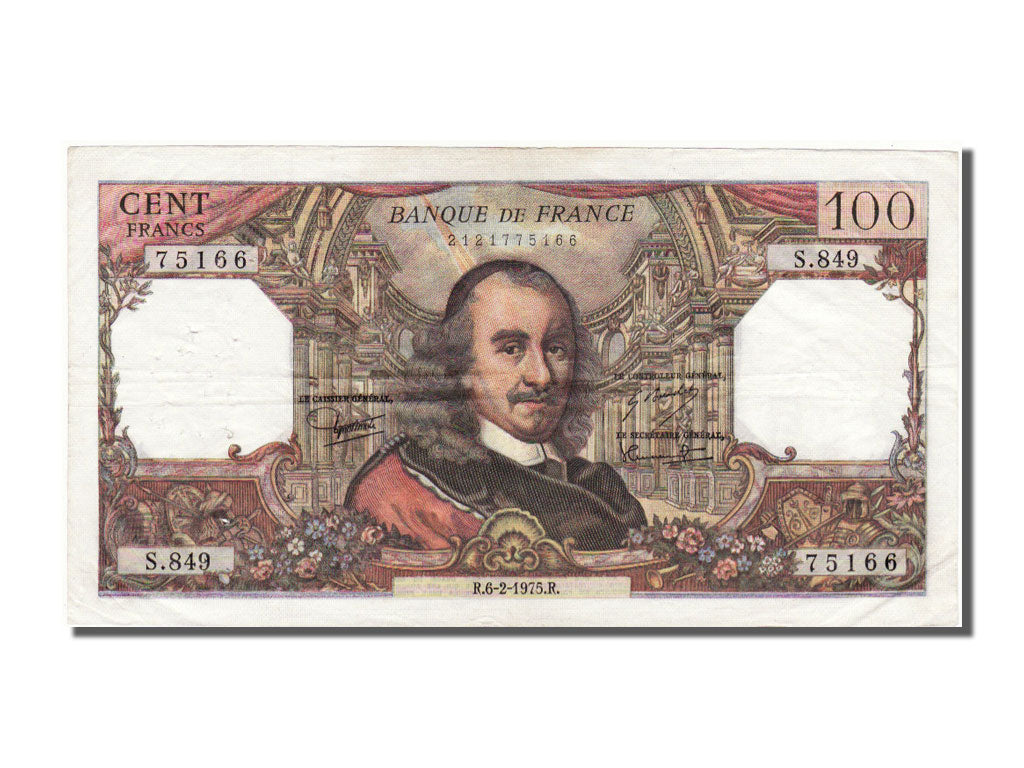 Francia, 100 Francs, 100 F 1964-1979 ''Corneille'', 1975, KM:149e, 1975-02-06...