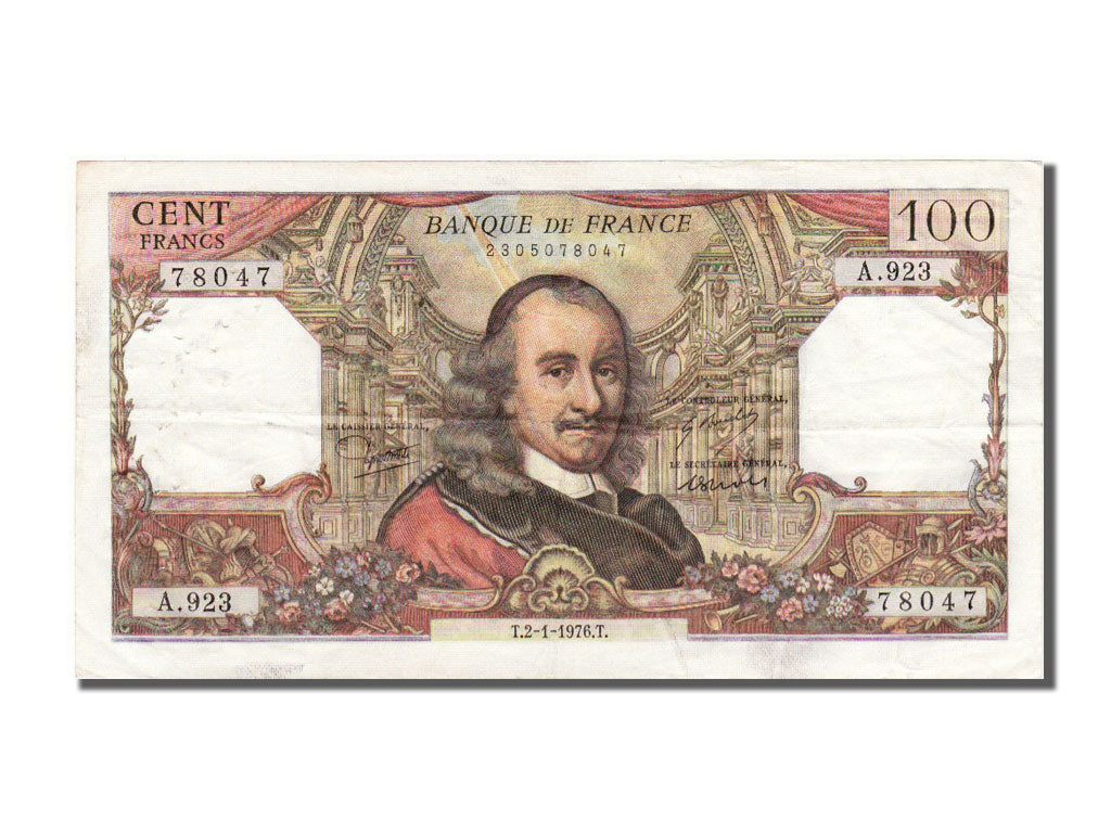 France, 100 Francs, 100 F 1964-1979 ''Corneille'', 1976, KM #149f, 1976-01-02,..
