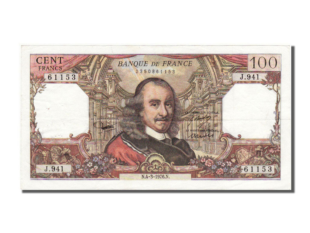 France, 100 Francs, 100 F 1964-1979 ''Corneille'', 1976, KM #149f, 1976-03-04,..