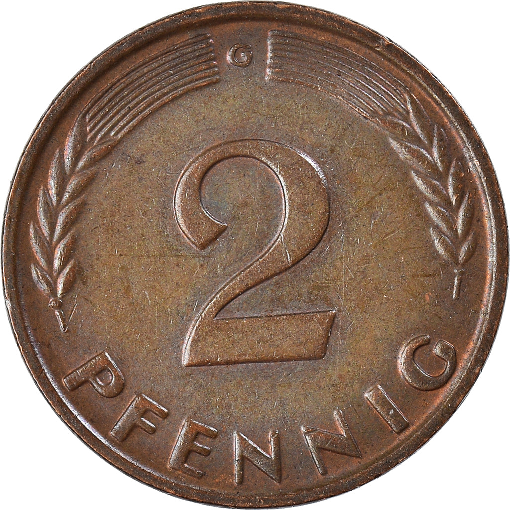 Moeda, ALEMANHA - REPÚBLICA FEDERAL, 2 Pfennig, 1964
