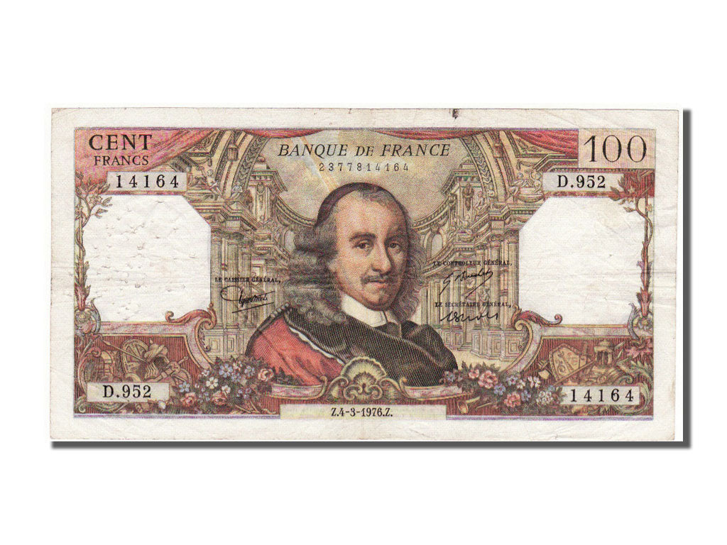 France, 100 Francs, 100 F 1964-1979 ''Corneille'', 1976, KM #149f, 1976-03-04,..