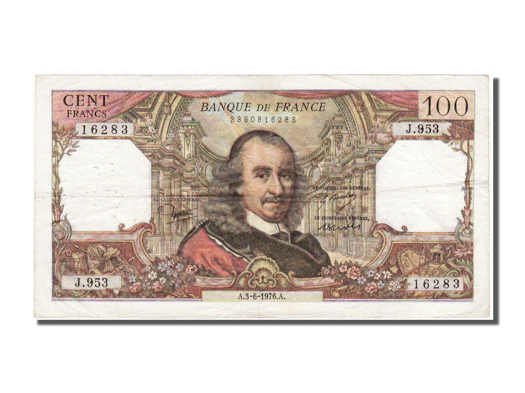 Billete, Francia, 100 Francs, 100 F 1964-1979 ''Corneille'', 1976, 1976-06-03