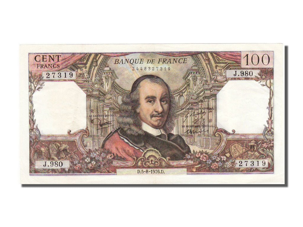 Banknot, Francja, 100 Francs, Corneille, 1976, 1976-08-05, UNC(60-62)