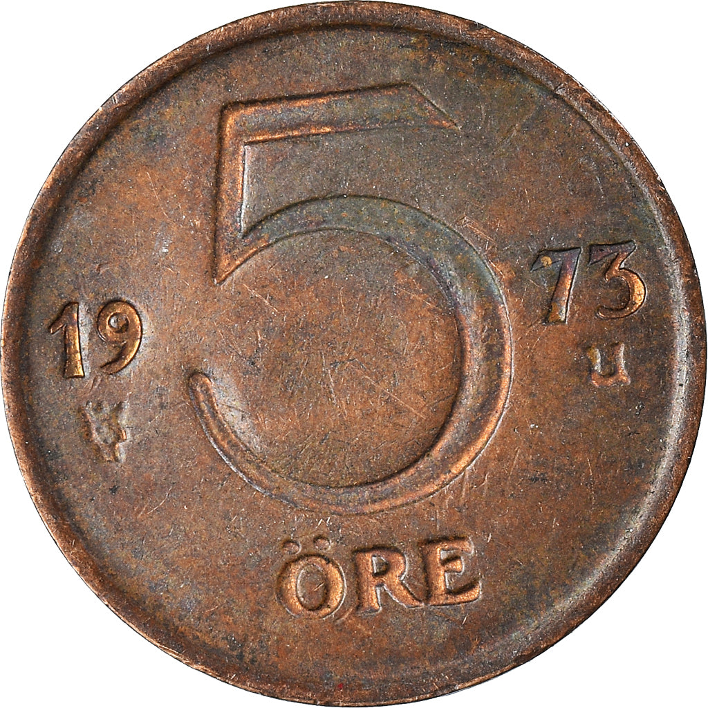 Coin, Sweden, 5 Öre, 1973