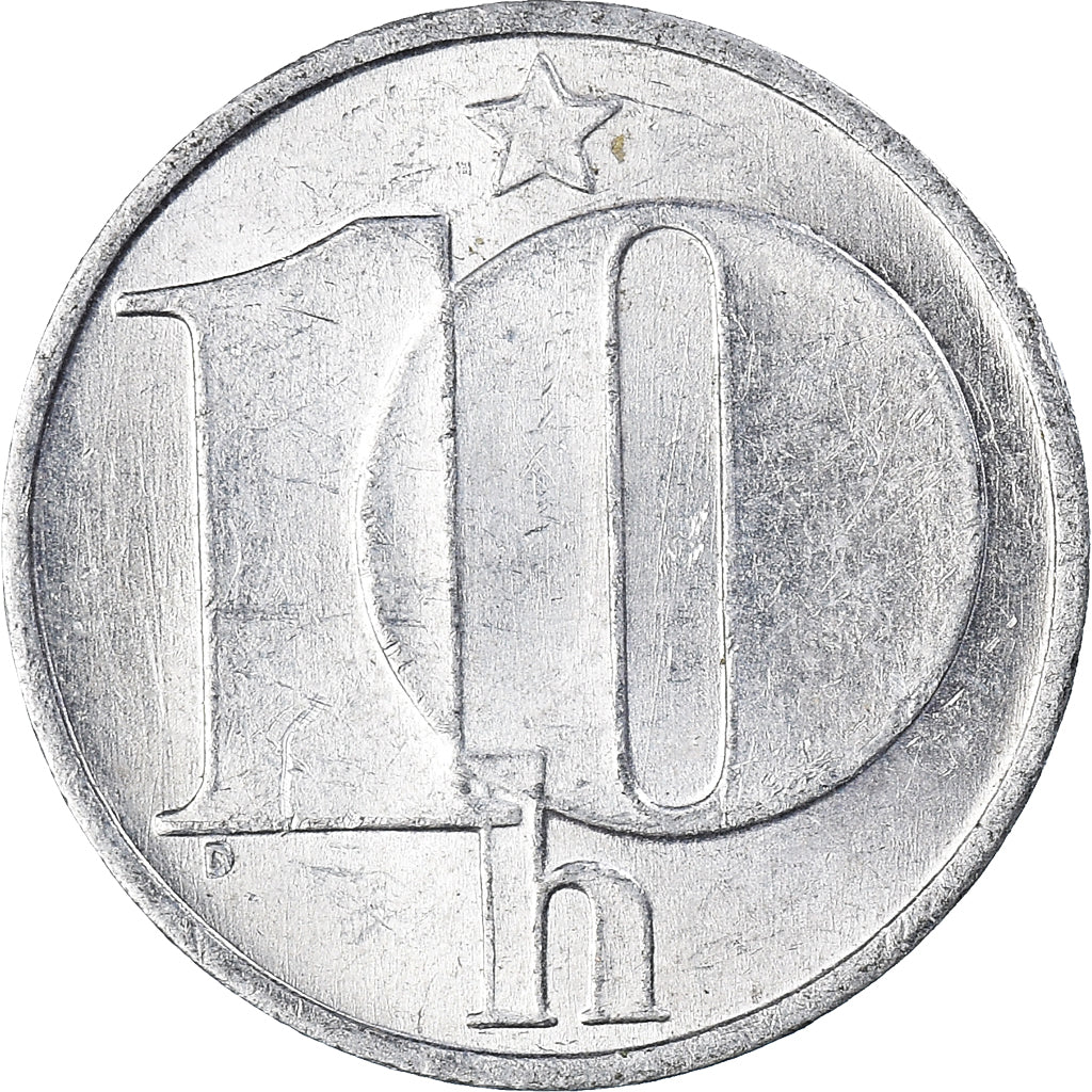 Coin, Czechoslovakia, 10 Haleru, 1989