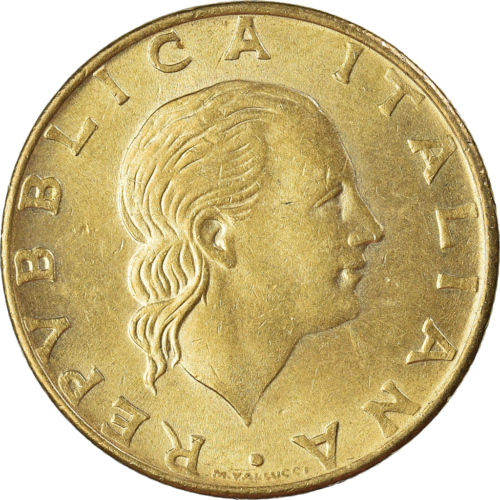 Münze, Italien, 200 Lire, 1986