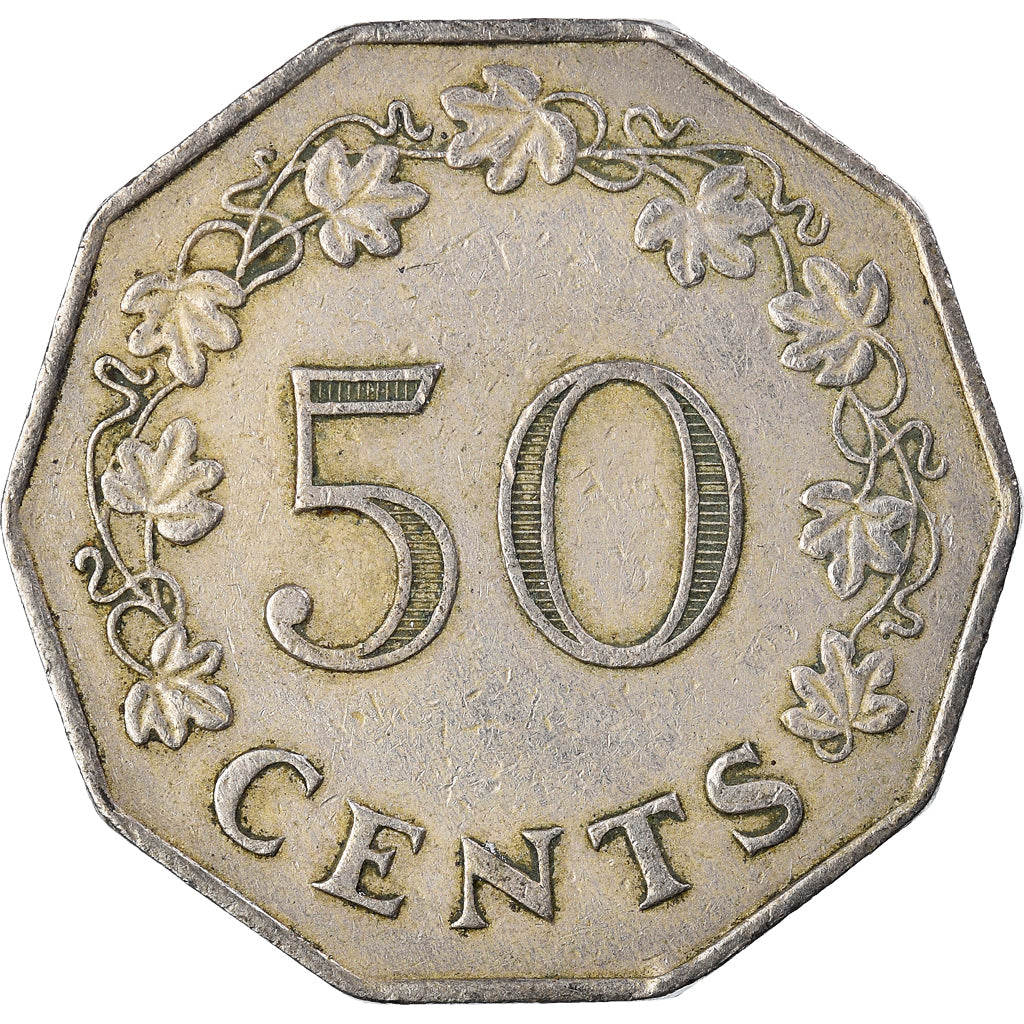 Moneta, Malta, 50 Cents, 1972