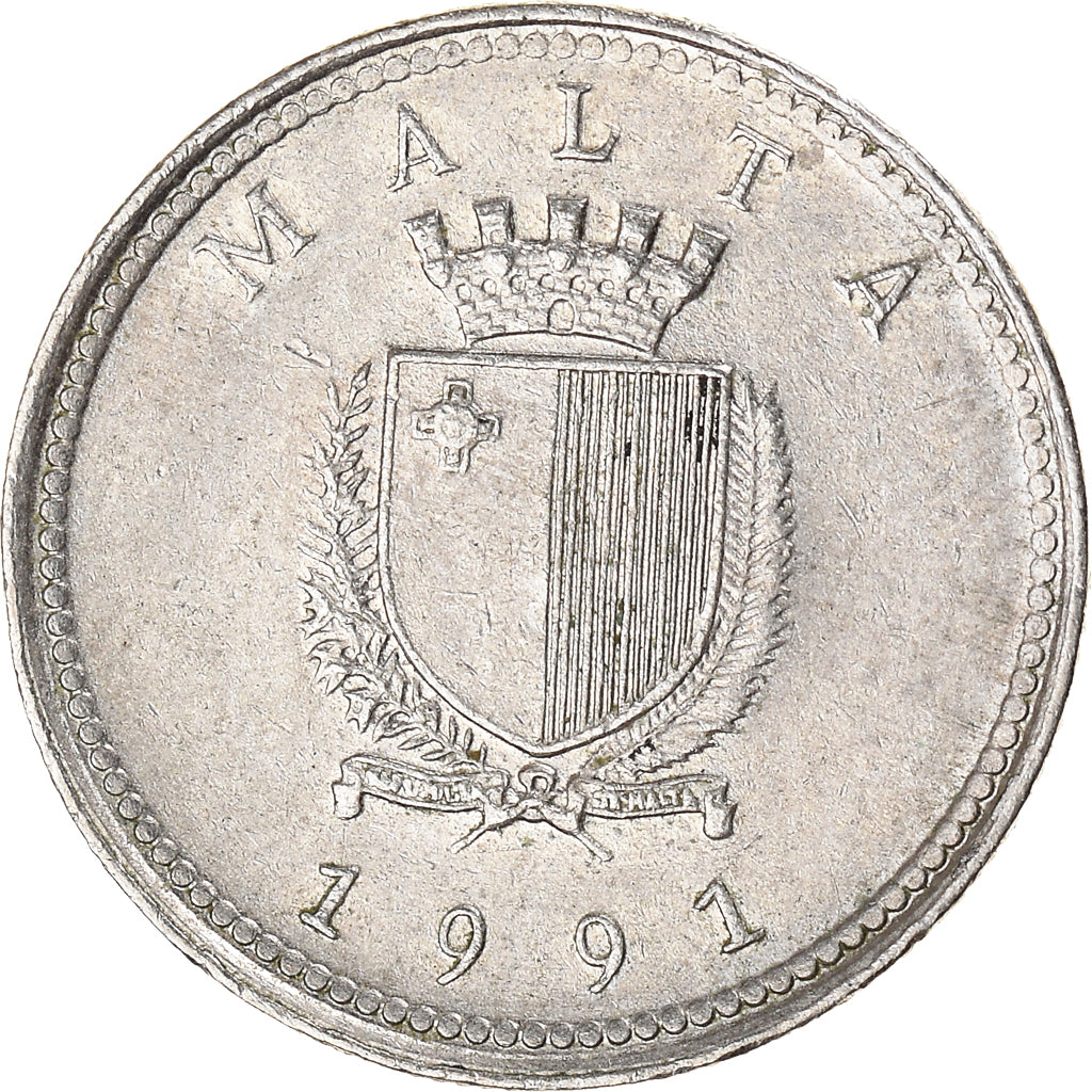 Moneda, Malta, 2 Cents, 1991