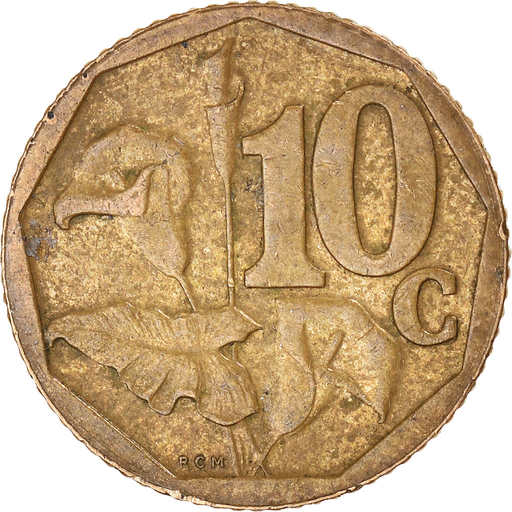 Monnaie, Afrique du Sud, 10 Cents, 2002