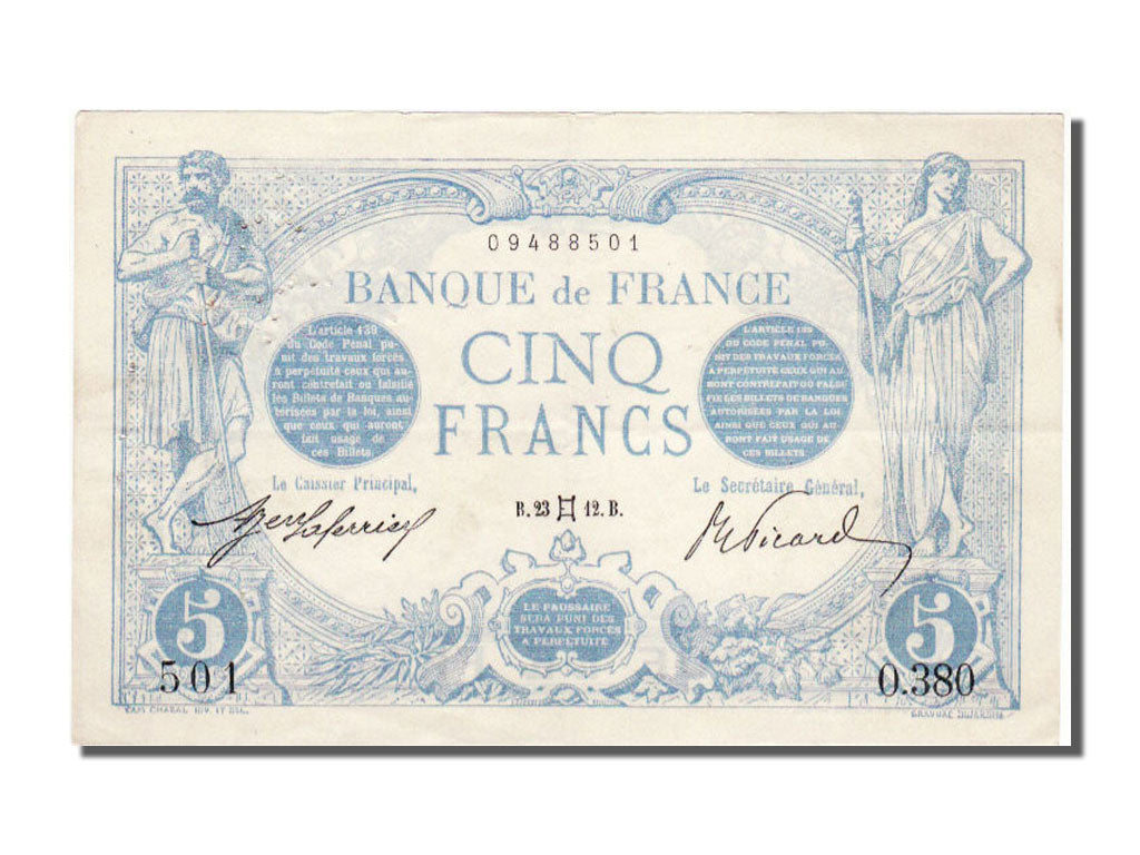 5 Francs type Bleu