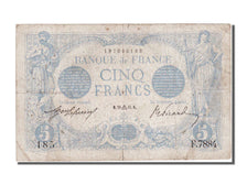 France, 5 Francs, 5 F 1912-1917 ''Bleu'', 1915, KM #70, 1915-09-21, VF(30-35),..