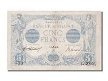 France, 5 Francs, 5 F 1912-1917 ''Bleu'', 1916, KM #70, 1916-09-08, VF(30-35),..
