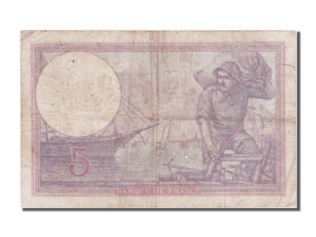 France, 5 Francs, 5 F 1917-1940 ''Violet'', 1921, KM #72b, 1921-04-07,...