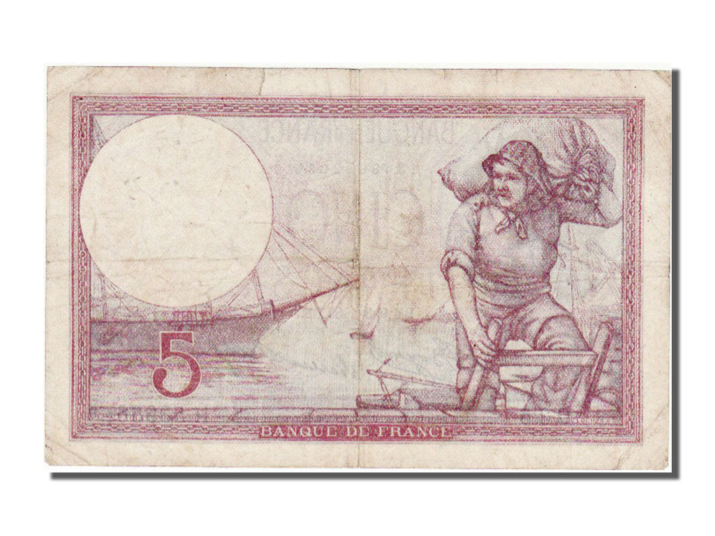 France, 5 Francs, 5 F 1917-1940 ''Violet'', 1933, KM #72e, 1933-03-09,...
