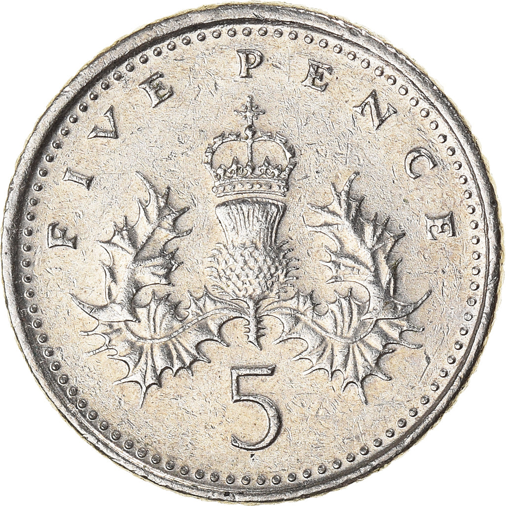 Coin, Great Britain, 5 Pence, 1998