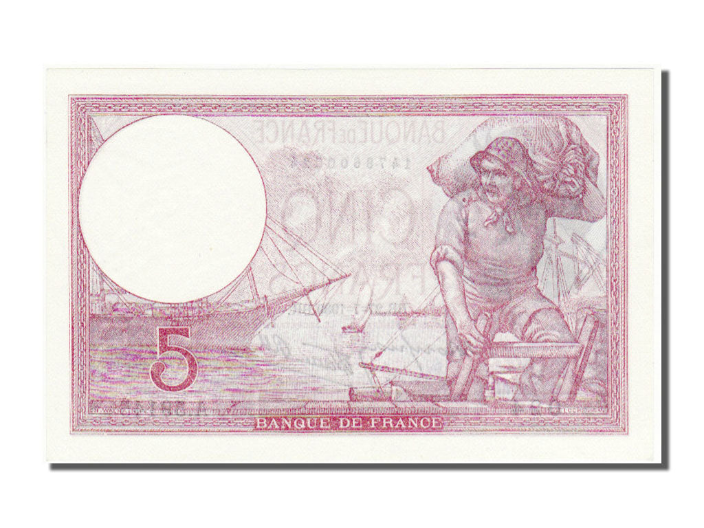 France, 5 Francs, 5 F 1917-1940 ''Violet'', 1939, KM #83, 1939-07-27,...