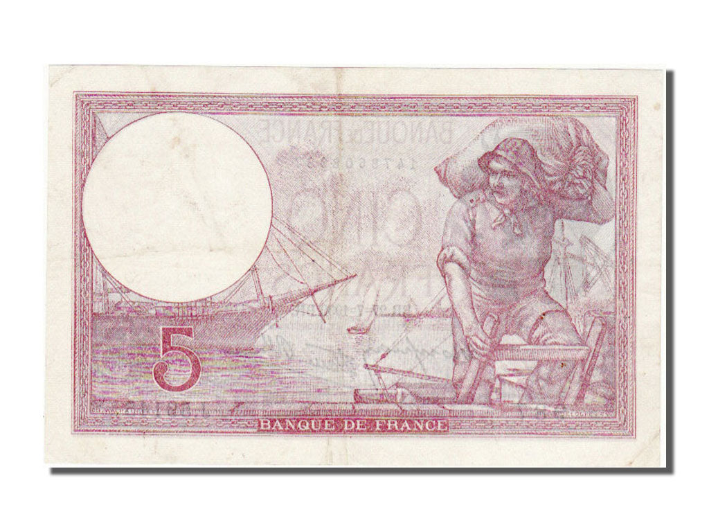France, 5 Francs, 5 F 1917-1940 ''Violet'', 1939, KM #83, 1939-07-27,...