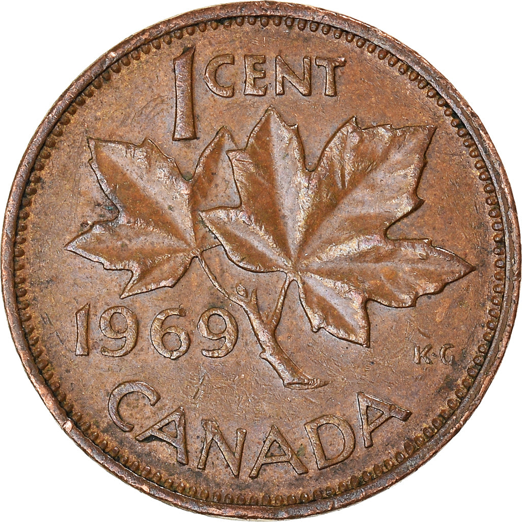 Moneda, Canadá, Cent, 1969