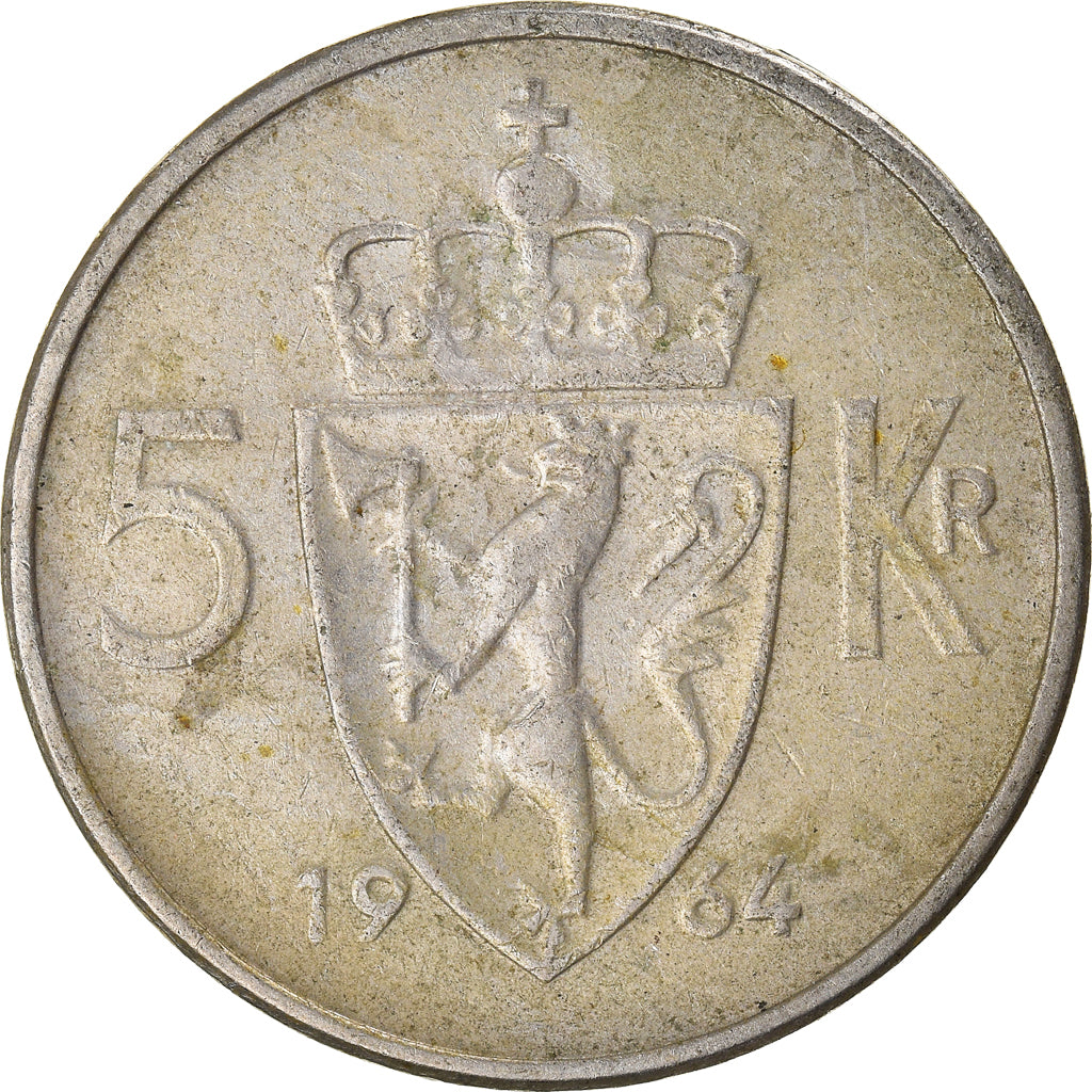 Moneda, Noruega, 5 Kroner, 1964