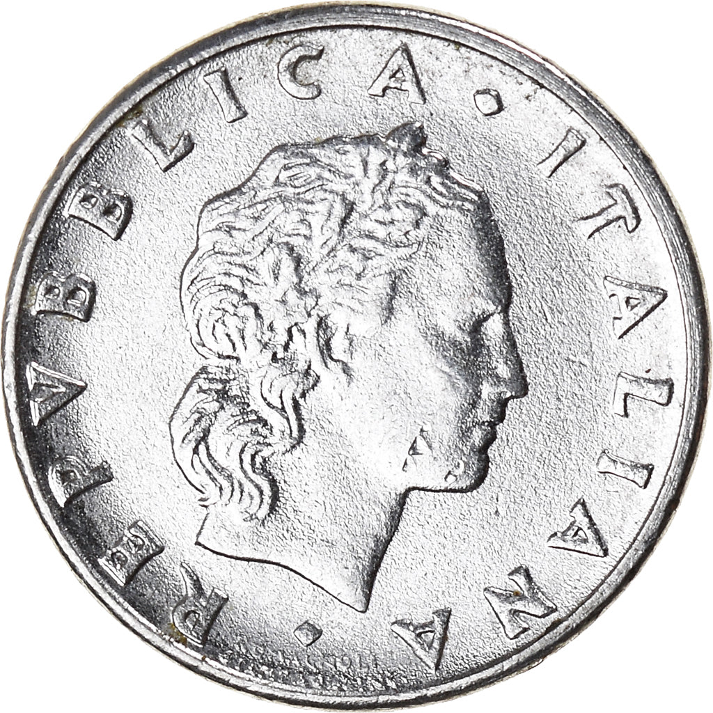 Münze, Italien, 50 Lire, 1995