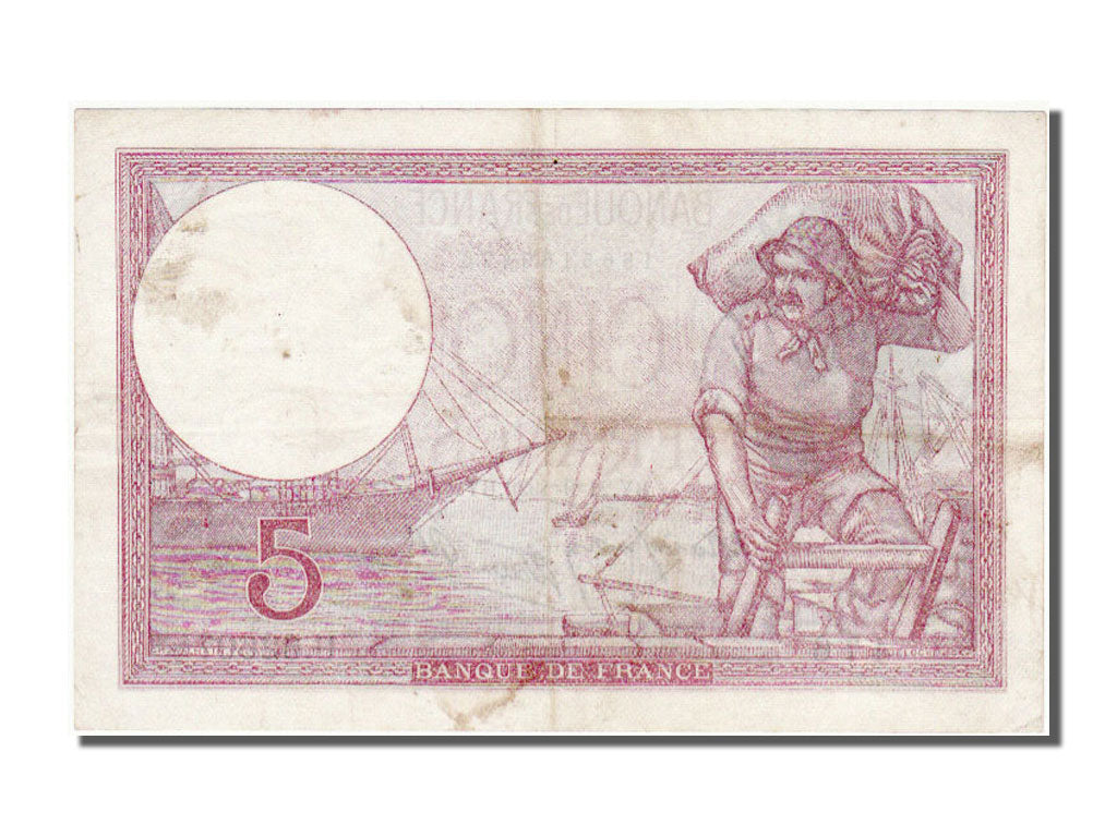 France, 5 Francs, 5 F 1917-1940 ''Violet'', 1939, KM #83, 1939-09-21,...