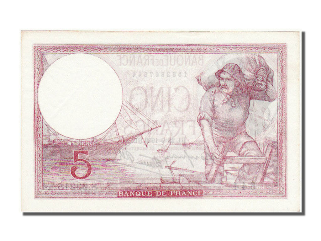Francia, 5 Francs, 5 F 1917-1940 ''Violet'', 1939, KM:83, 1939-09-28, FDS, Fa...