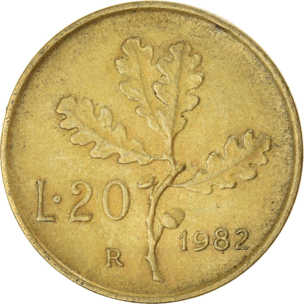 Coin, Italy, 20 Lire, 1982