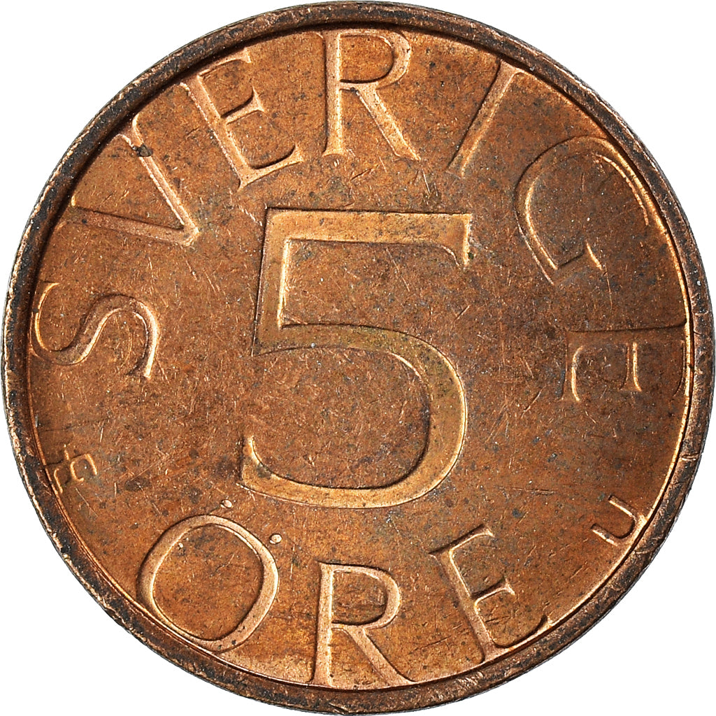 Moneda, Suecia, 5 Öre, 1983