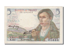 France, 5 Francs, 5 F 1943-1947 ''Berger'', 1943, KM #98a, 1943-08-05,...