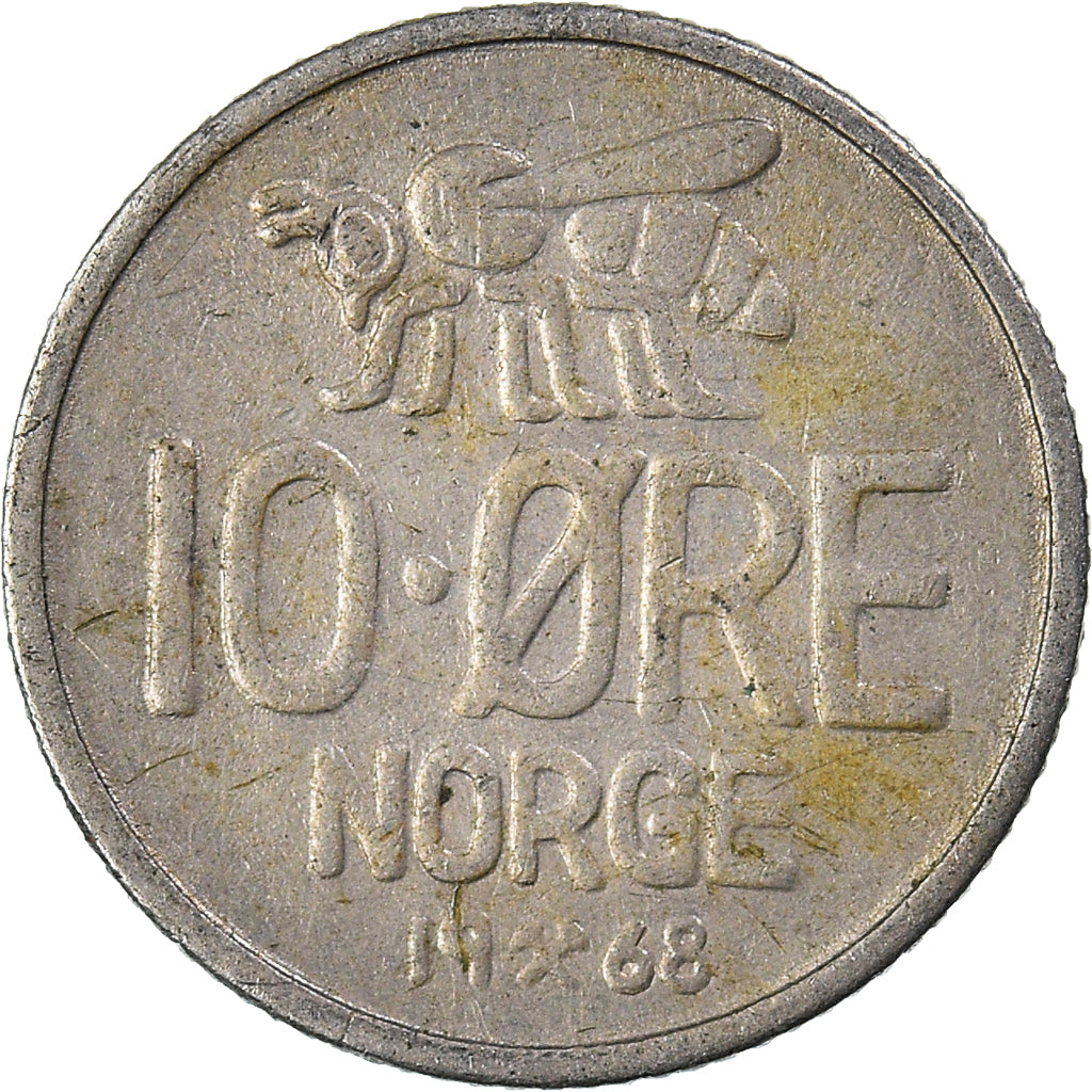 Moneda, Noruega, 10 Öre, 1968