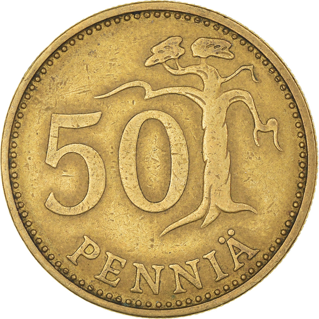 Coin, Finland, 50 Penniä, 1964