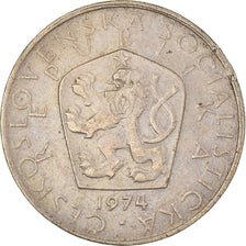 Moeda, Checoslováquia, 5 Korun, 1974