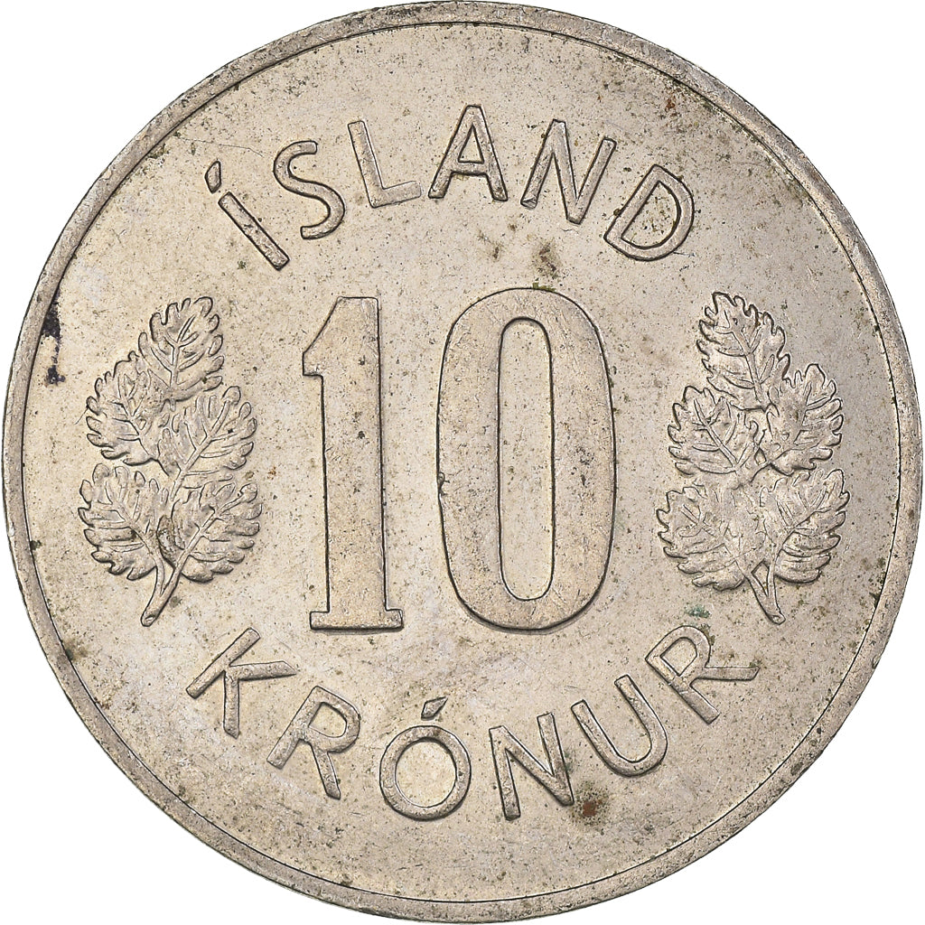 Moneta, Islanda, 10 Kronur, 1978
