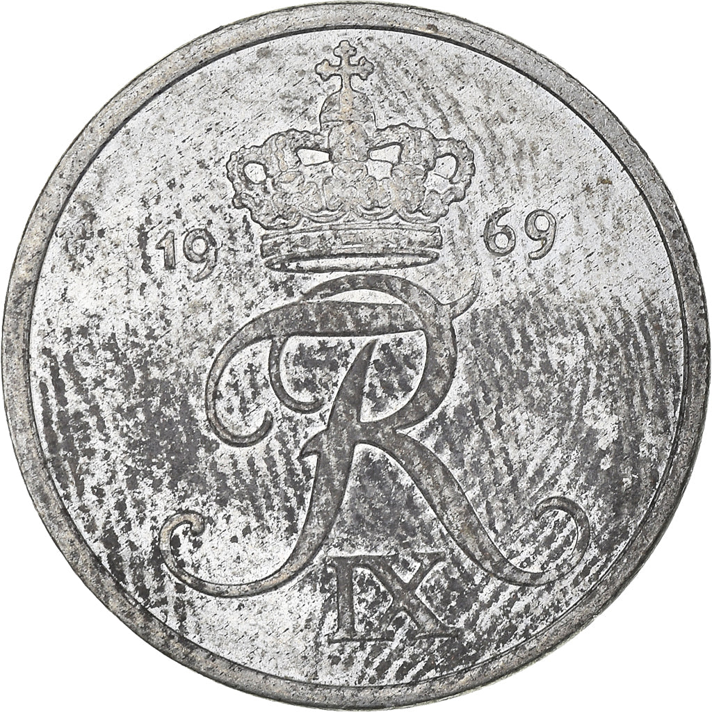 Munten, Denemarken, 2 Öre, 1969