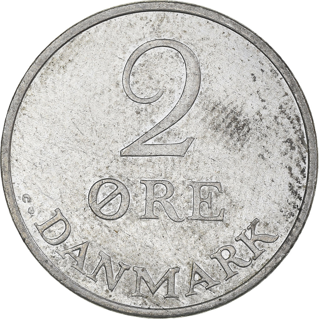 Munten, Denemarken, 2 Öre, 1969