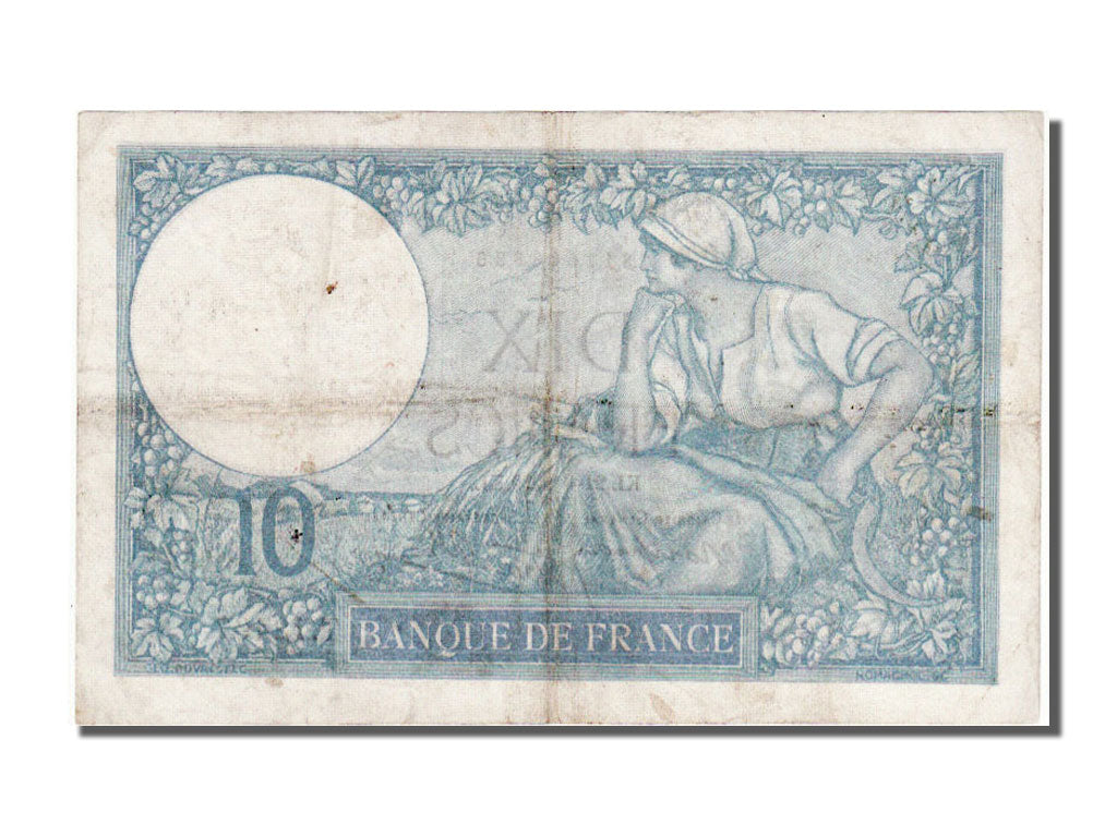 France, 10 Francs, 10 F 1916-1942 ''Minerve'', 1939, KM #84, 1939-09-21,...