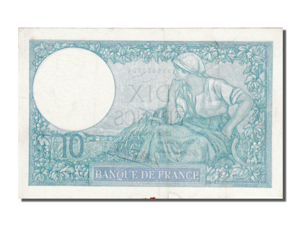 France, 10 Francs, 10 F 1916-1942 ''Minerve'', 1940, KM #84, 1940-09-26,...