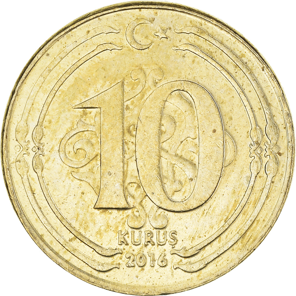 Monnaie, Turquie, 10 Kurus, 2016