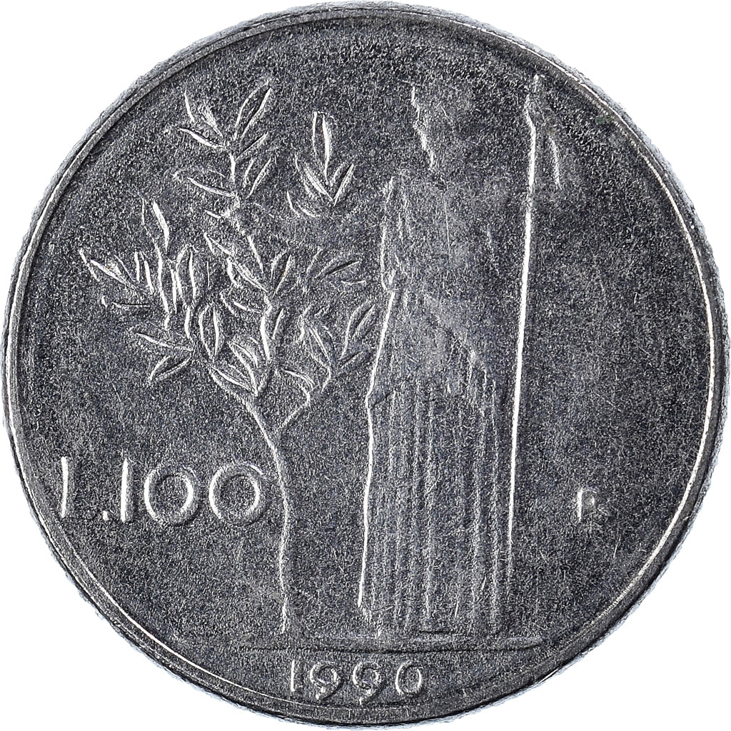 Moeda, Itália, 100 Lire, 1990