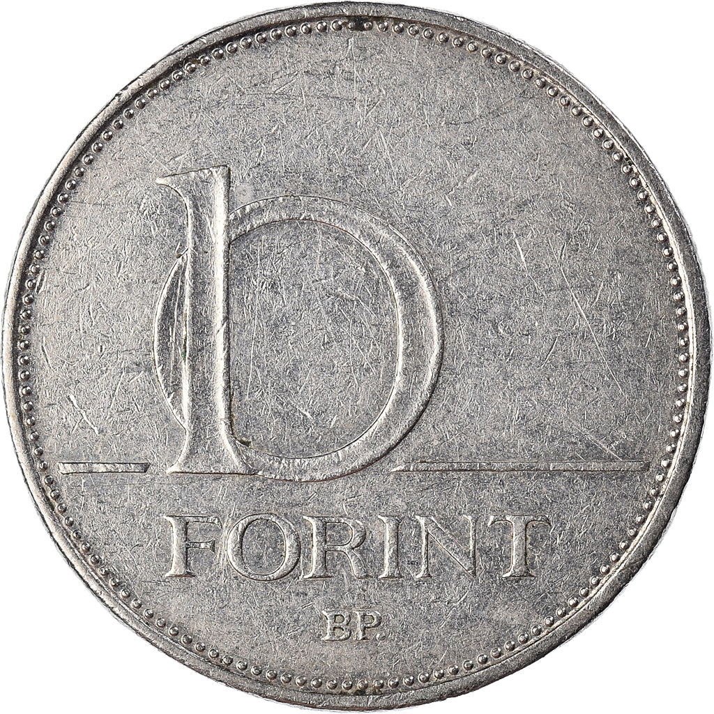 Moeda, Hungria, 10 Forint, 2002