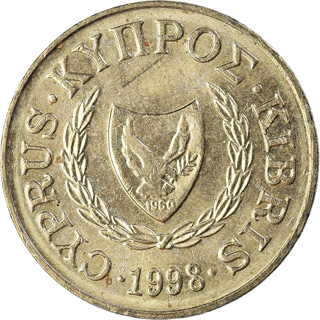 Moneta, Cypr, 2 Cents, 1998