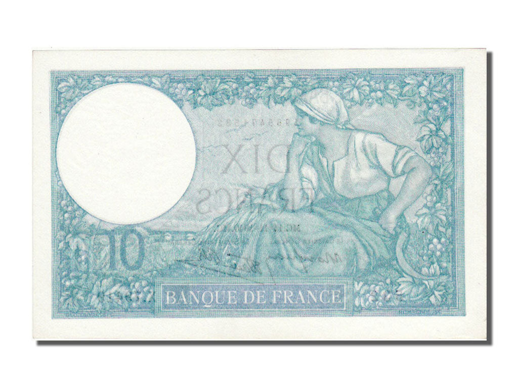 Geldschein, Frankreich, 10 Francs, 10 F 1916-1942 ''Minerve'', 1940, 1940-11-14