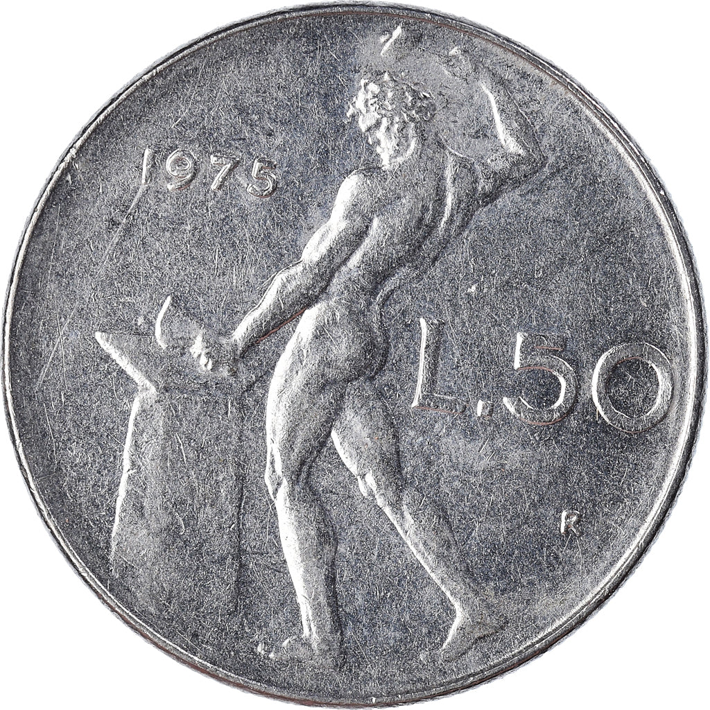 Moneta, Włochy, 50 Lire, 1975