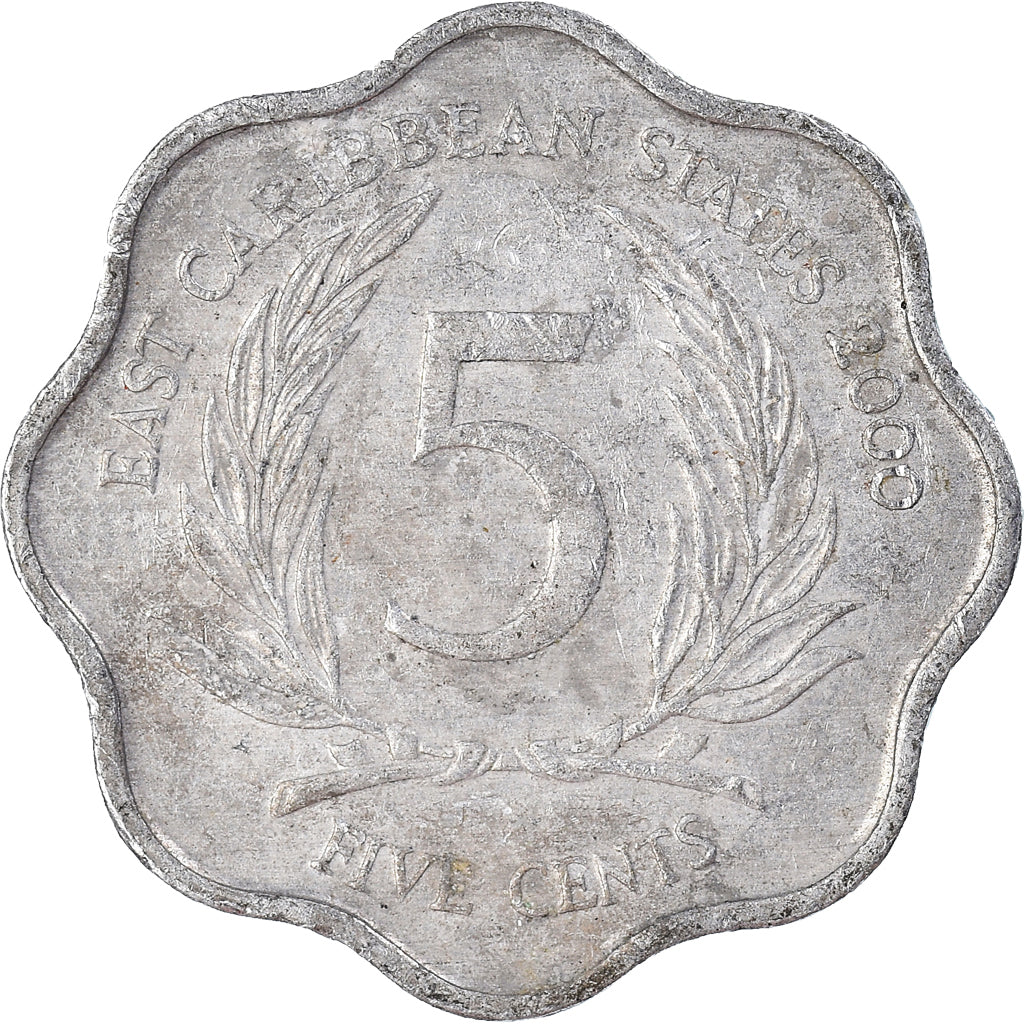 Coin, East Caribbean States, 5 Cents, 2000
