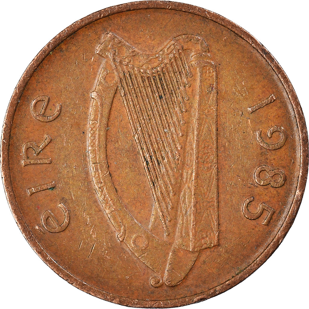 Moeda, REPÚBLICA DA IRLANDA, Penny, 1985