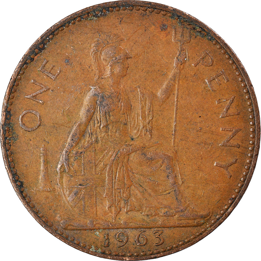 Coin, Great Britain, Penny, 1963