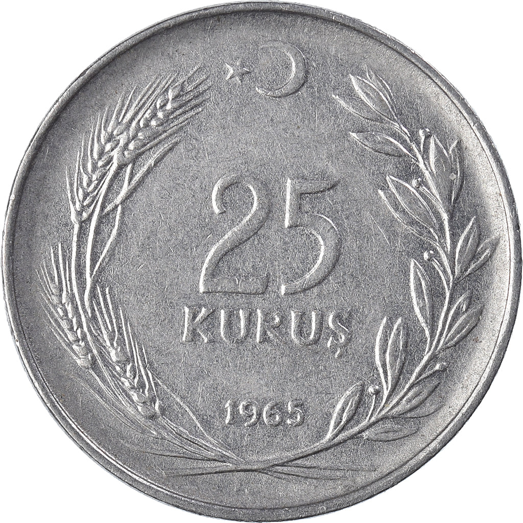 Moneta, Turchia, 25 Kurus, 1965