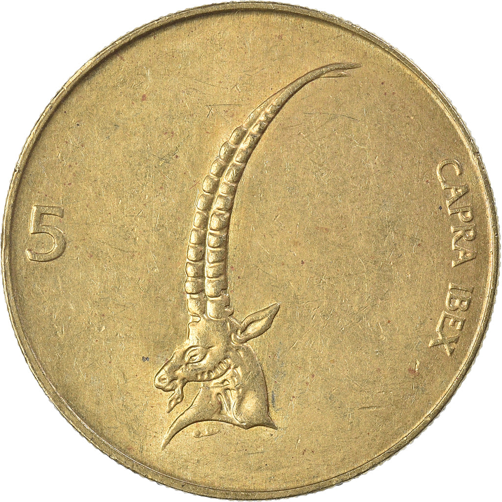 Munten, Slovenië, 5 Tolarjev, 1997